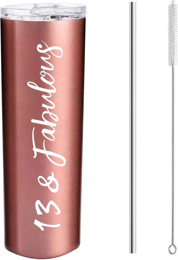 13th Birthday Rose Gold Tumbler - Fabulous Gift