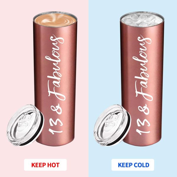 13th Birthday Rose Gold Tumbler - Fabulous Gift - Image 4