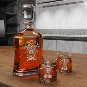 Best Personalized Firefighter Whiskey Decanter - Custom Fireman Gift