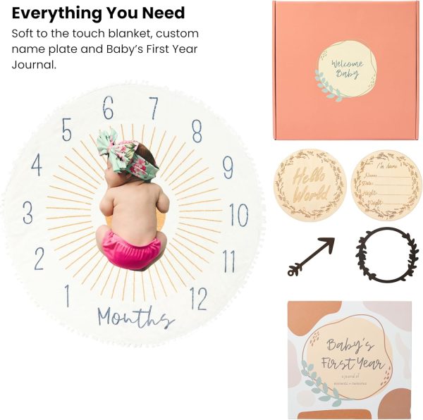 Baby's First Year Gift Set – Keepsake Book, Blanket & Gender Neutral Box - Image 3