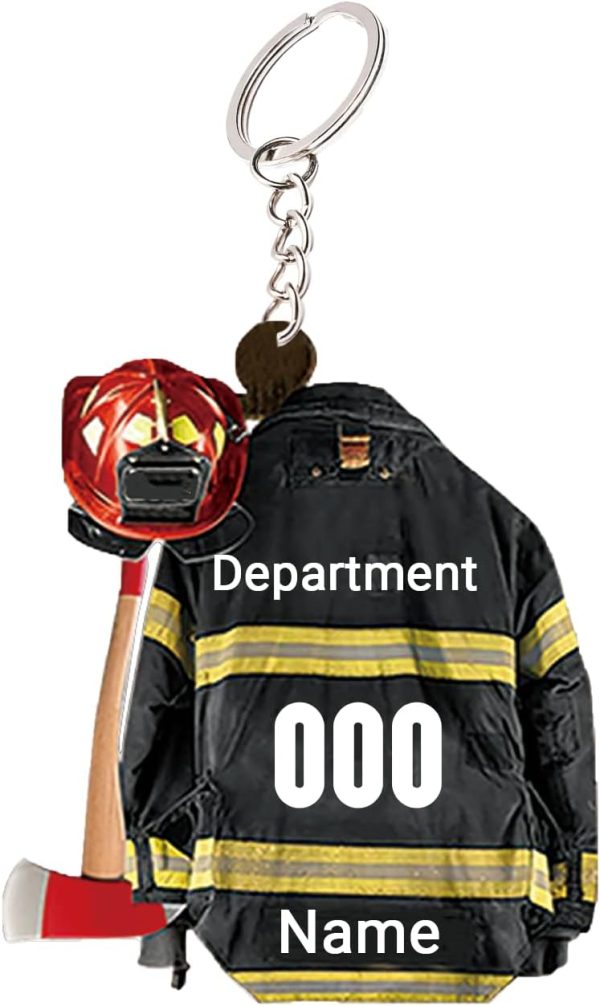 Best Custom Firefighter Keychain Gift For Men