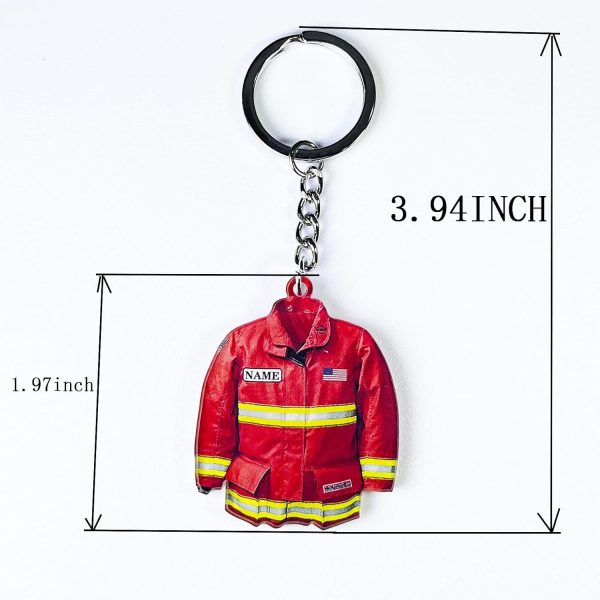 Best Custom Firefighter Keychain Gift For Men - Image 2