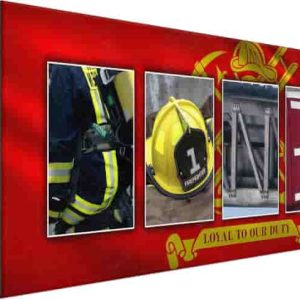 Best Custom Firefighter Name Art Gift - 6"x18" Canvas