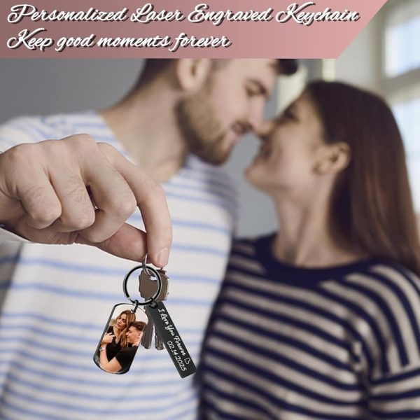 Best Custom Photo Keychain - Engraved Gifts For Couples - Image 2