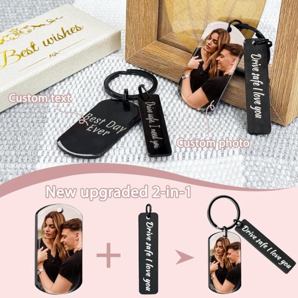 Best Custom Photo Keychain - Engraved Gifts For Couples - Image 3