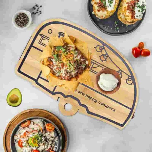Camping Bamboo Cheese Board Set - Unique Gift For Weddings - Image 3
