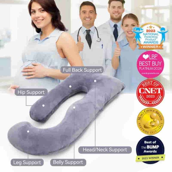 Best 57-inch U-shaped Pregnancy Pillow For Full Body Support - Image 4