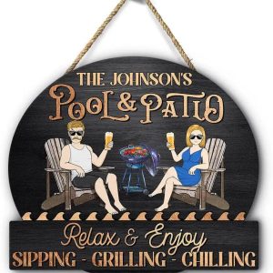 Best Personalized Pool & Patio Sign - Perfect Summer Gift