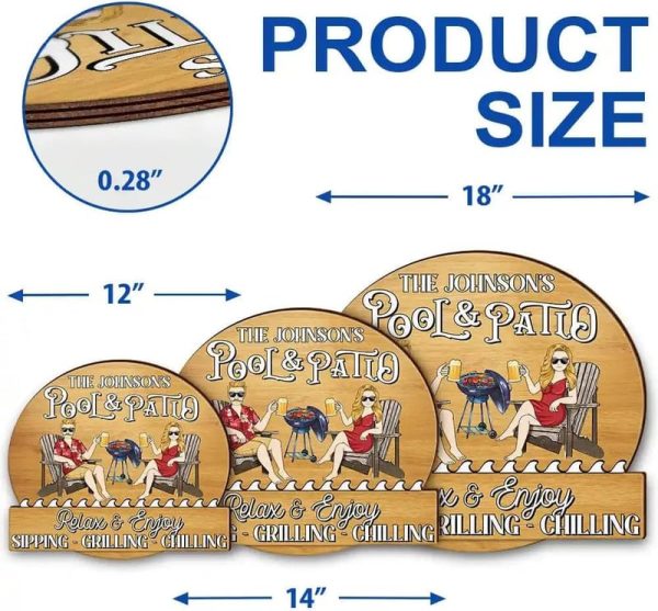 Best Personalized Pool & Patio Sign - Perfect Summer Gift - Image 2