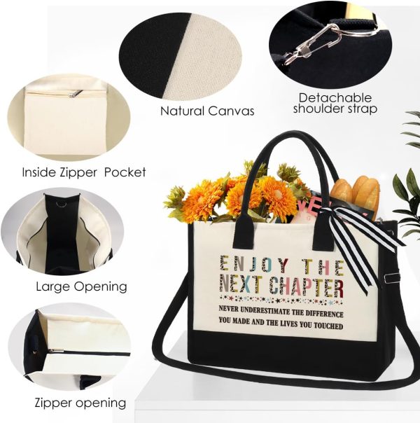 Top 2025 Retirement Gifts For Women: Canvas Tote Handbag - Image 3