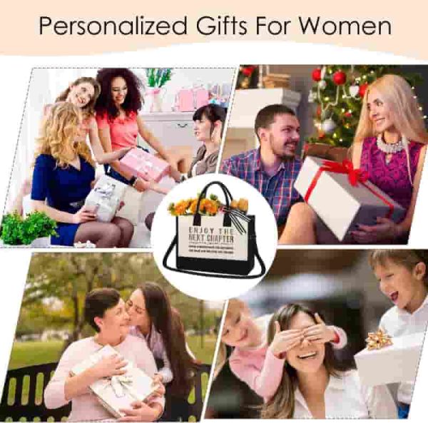 Top 2025 Retirement Gifts For Women: Canvas Tote Handbag - Image 6
