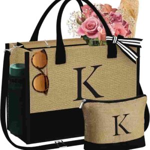 Personalized Jute Tote & Makeup Bag - Best Gifts For Women