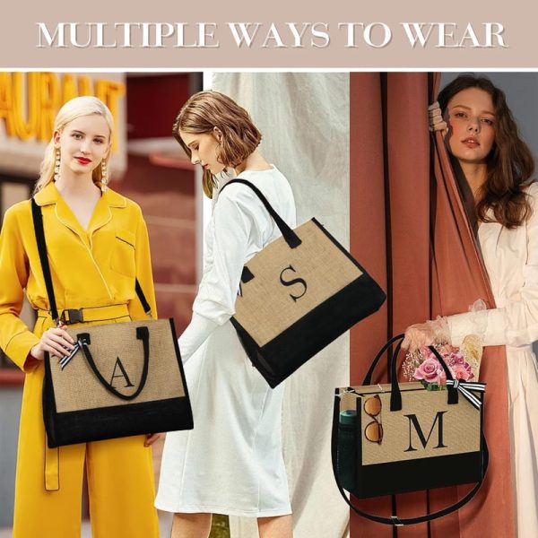 Personalized Jute Tote & Makeup Bag - Best Gifts For Women - Image 4
