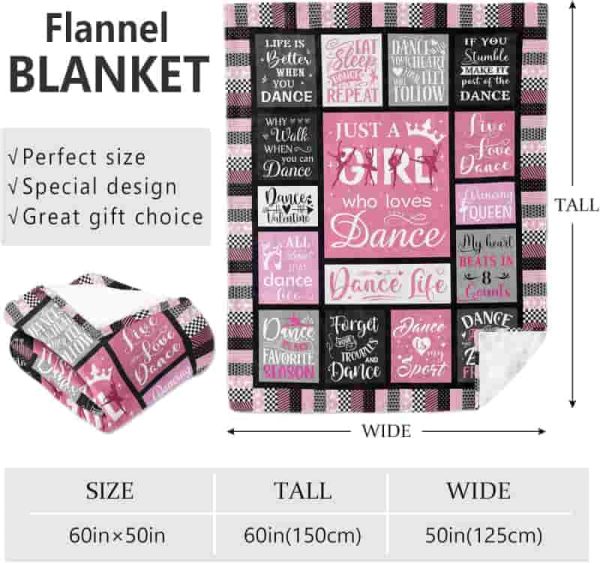 Best Dance Gifts For Girls - Recital, Ballet & Ballerina Blanket - Image 2