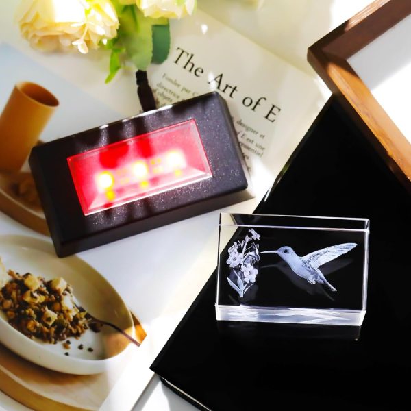 Best Laser Engraved 3d Crystal Hummingbird Gift - Image 6
