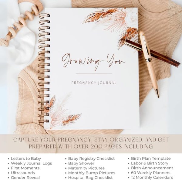 Best Boho Themed Pregnancy Journal - Keepsake & Planner - Image 2