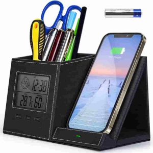 Best Desk Organizer With Wireless Charger & Thermometer