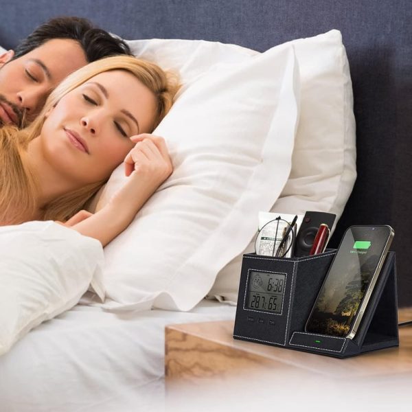 Best Desk Organizer With Wireless Charger & Thermometer - Image 2