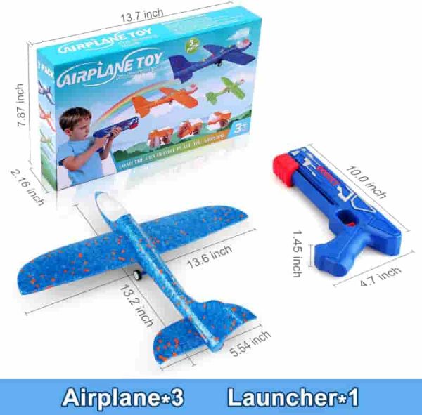 Best Led Foam Glider Toys - 3 Pack Airplane Launcher - Image 2
