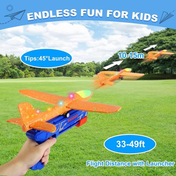 Best Led Foam Glider Toys - 3 Pack Airplane Launcher - Image 3