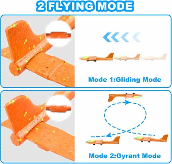 Best Led Foam Glider Toys - 3 Pack Airplane Launcher - Image 4