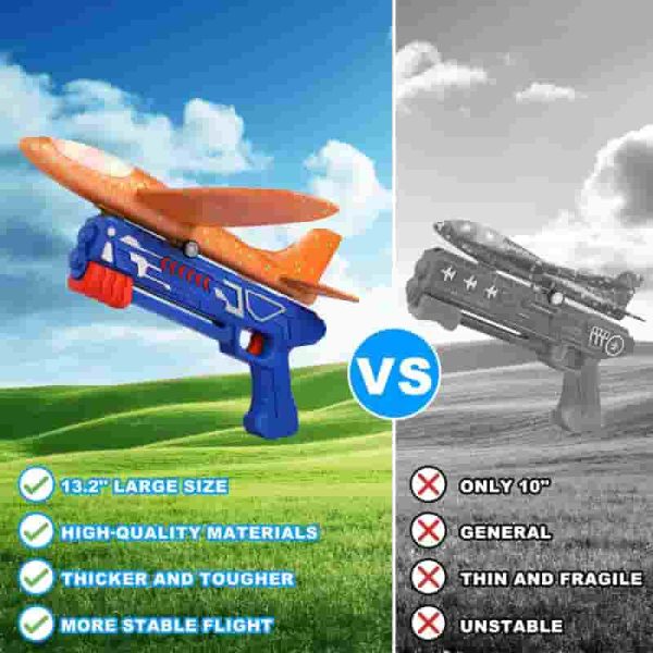 Best Led Foam Glider Toys - 3 Pack Airplane Launcher - Image 5