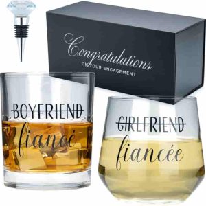 Best Engagement Gifts For Couples – Whiskey & Wine Glass Set