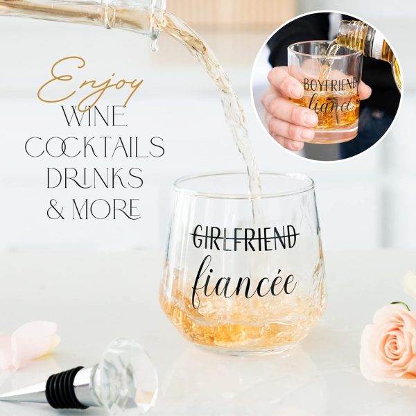 Best Engagement Gifts For Couples – Whiskey & Wine Glass Set - Image 6