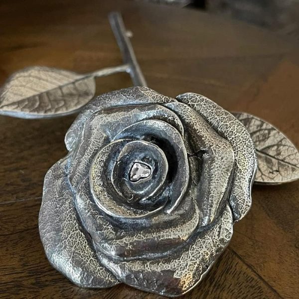 60th Anniversary Forever Rose Gift With Heart Crystal Keepsake - Image 2