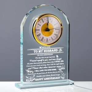 Best Anniversary Crystal Clock Gift For Husband
