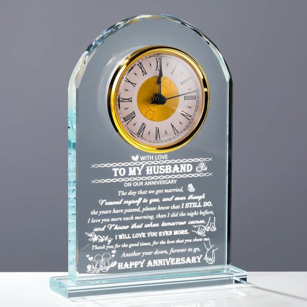 Best Anniversary Crystal Clock Gift For Husband
