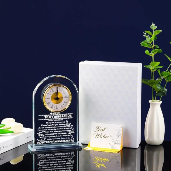 Best Anniversary Crystal Clock Gift For Husband - Image 2