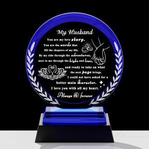 Best Crystal Plaque Gifts For Husband - Romantic Keepsake