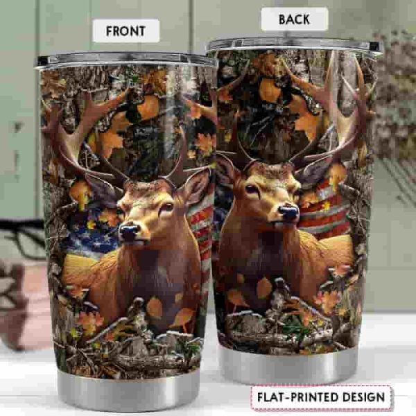 Best Deer Tumbler 20oz Stainless Steel Insulated Travel Mug Gift - Image 2