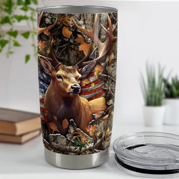 Best Deer Tumbler 20oz Stainless Steel Insulated Travel Mug Gift - Image 4
