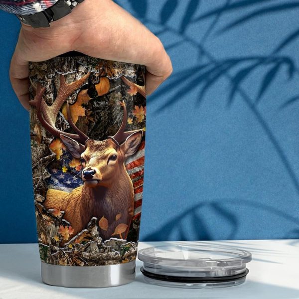 Best Deer Tumbler 20oz Stainless Steel Insulated Travel Mug Gift - Image 5