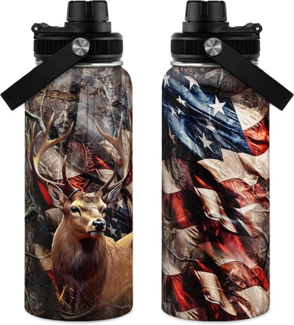 Best Hunting Water Bottle 32oz - Insulated Stainless Steel Gift For Men