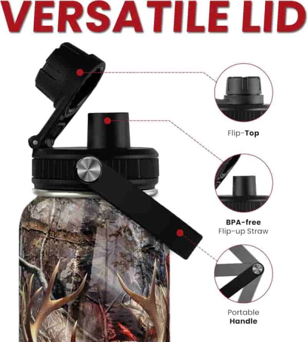 Best Hunting Water Bottle 32oz - Insulated Stainless Steel Gift For Men - Image 5