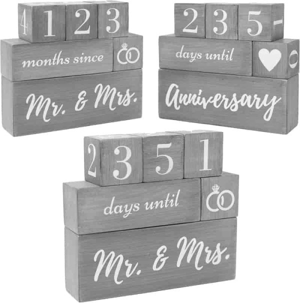 Wedding Countdown Calendar Block - Perfect Gift For Couples