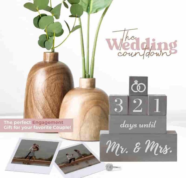 Wedding Countdown Calendar Block - Perfect Gift For Couples - Image 3