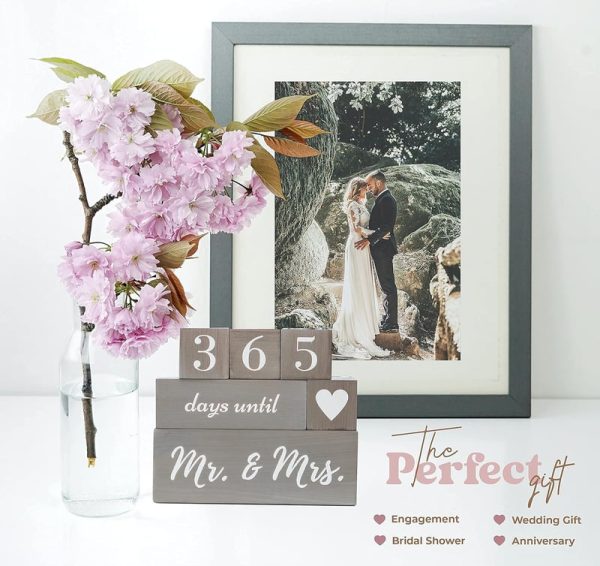 Wedding Countdown Calendar Block - Perfect Gift For Couples - Image 5
