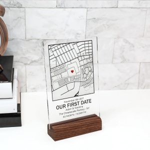 Personalized Acrylic Map With Custom Coordinates - Perfect Gift
