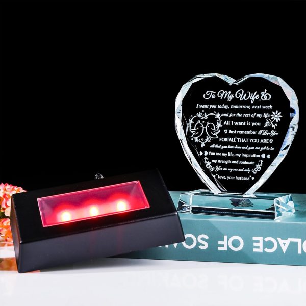 Best Romantic Crystal Keepsake For Wife - Led Gift - Image 5