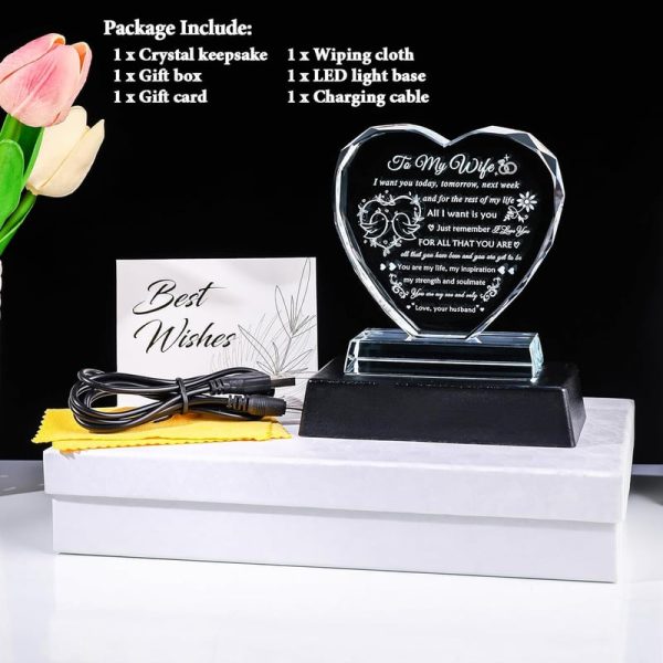 Best Romantic Crystal Keepsake For Wife - Led Gift - Image 6