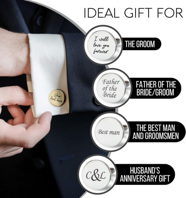 Best Custom Engraved Wedding Cufflinks For Men - Image 6