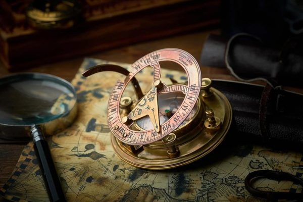 Best Handmade Sundial Compass Gift - Vintage Brass & Copper - Image 3