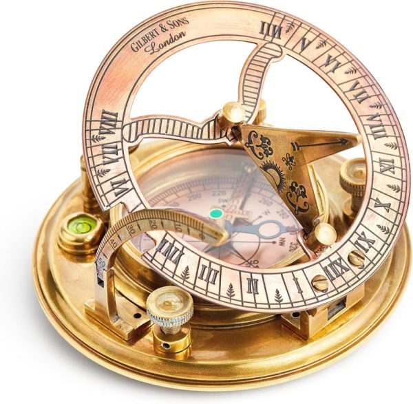 Best Handmade Sundial Compass Gift - Vintage Brass & Copper - Image 5