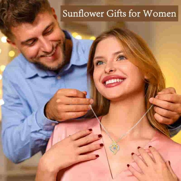 Best Sunflower Necklace For Women - Birthday Gift - Image 2