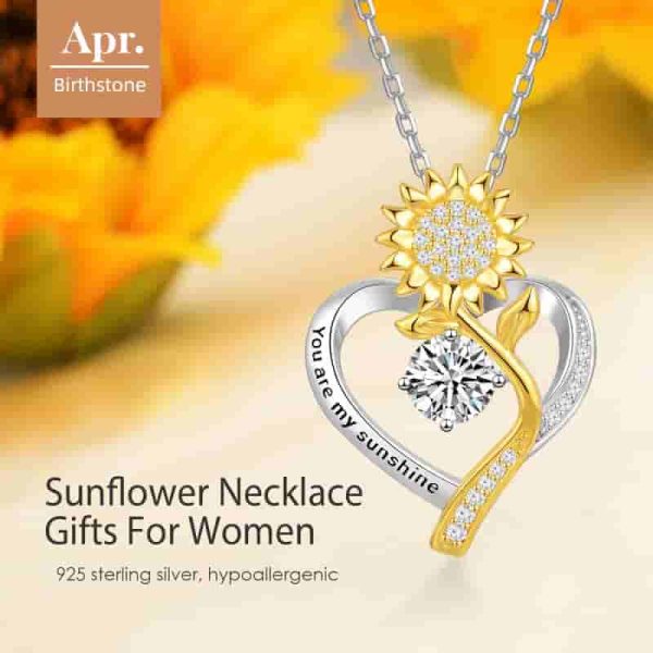 Best Sunflower Necklace For Women - Birthday Gift - Image 3