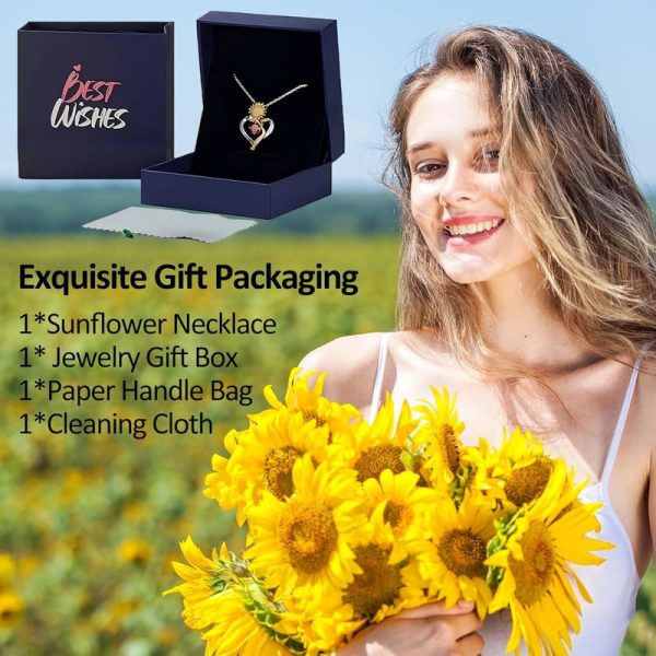 Best Sunflower Necklace For Women - Birthday Gift - Image 5